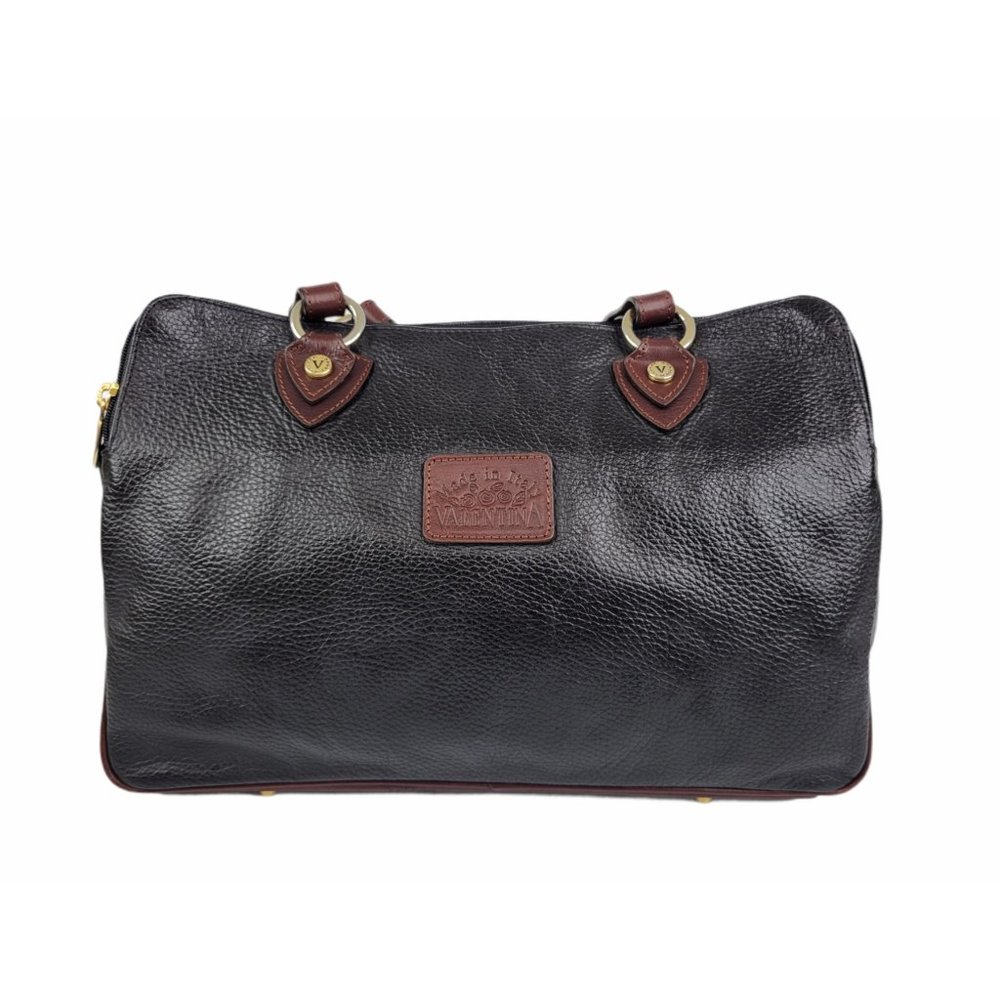 Valentina Black Leather Shoulder Bag